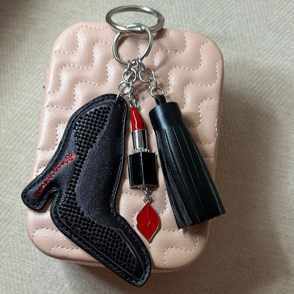 Black and Red High Heel And Lipstick Keychain and Bag Charm - Picture 11 of 11